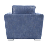 Emilia Vintage Chair with 1 Pillow 2-Tone Blue Fabric (cc#) 56027-ACME