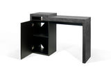 Detroit Console Desk 9500.052835 Concrete and Pure Black