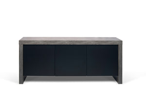 Kobe 3 Door Sideboard 9500.405037 Concrete Look, Pure Black