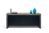 Kobe 3 Door Sideboard 9500.405037 Concrete Look, Pure Black