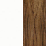 Dann 165 Sideboard w/ Wood Legs 9500.400551 Walnut Frame, Pure White/Matte Grey Doors, Black Lacquered Steel Feet