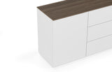 Join Composition 120H2 Wood Top W/ Sub-Base 9500.404283 Walnut, Pure White