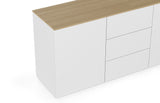 Join Composition 180H1 Wood Top W/ Sub-Base 9500.404399 Oak, Pure White