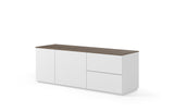 Join Composition 160L2 Wood Top W/ Sub-Base 9500.404641 Walnut, Pure White