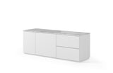 Join Composition 160L2 Marble Top W/ Sub-Base 9500.404658 White Marble, Pure White