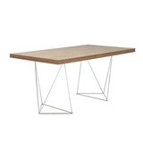 Multi 63" Table Top w/ Trestles 9500.611124 Walnut, Chrome