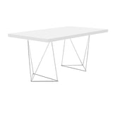 Multi 63" Table Top w/ Trestles 9500.611230 Pure White, Chrome
