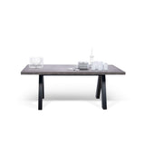 Apex Dining Table 9500.612893 Concrete Look, Pure Black