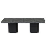 Dusk 2 - Set Of Two 51'' Tables 9500.613241 Concrete Look, Pure Black