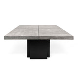 Dusk 59" Dining Table 9500.613265 Concrete Look, Pure Black