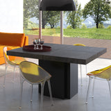 Dusk 59" Dining Table 9500.613265 Concrete Look, Pure Black