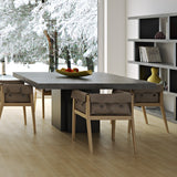 Dusk 59" Dining Table 9500.613265 Concrete Look, Pure Black