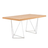 Multi 63" Table Top w/ Trestles 9500.620836 Oak, Chrome