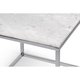 Prairie 20X20 Marble End Table 9500.625053 White Marble Top/Chrome Legs