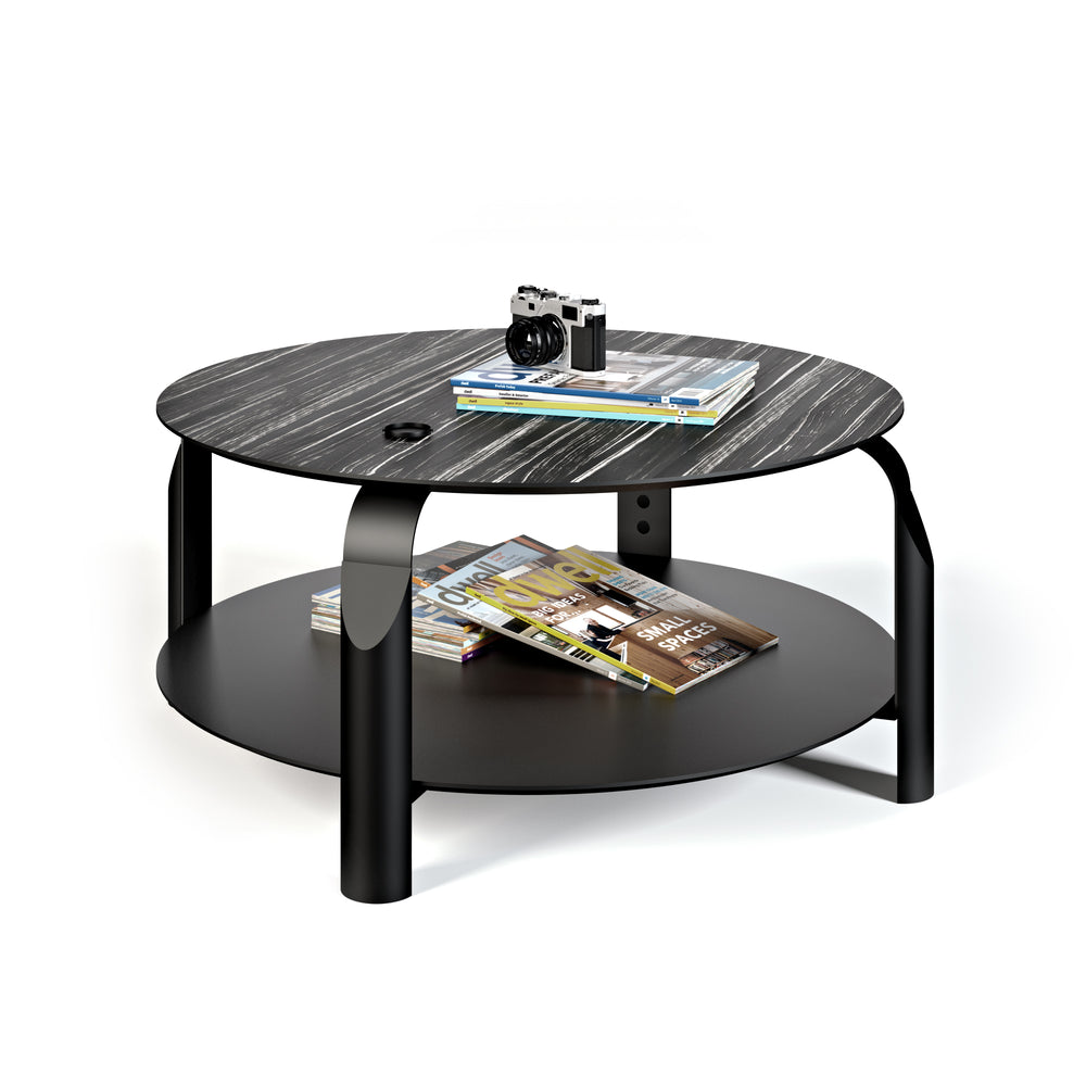 Scale Coffee Table 9500.625305 Ebony & Ivory, Black