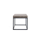 Petra End Table 9000.629341 Concrete Look Top, Black Legs