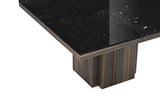 Dusk 51" Dining Table 9500.628016 Black Marble, Smoked Eucalyptus