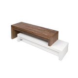 Cliff Tv Bench 120 - 120 9003.638251 Pure White, Walnut