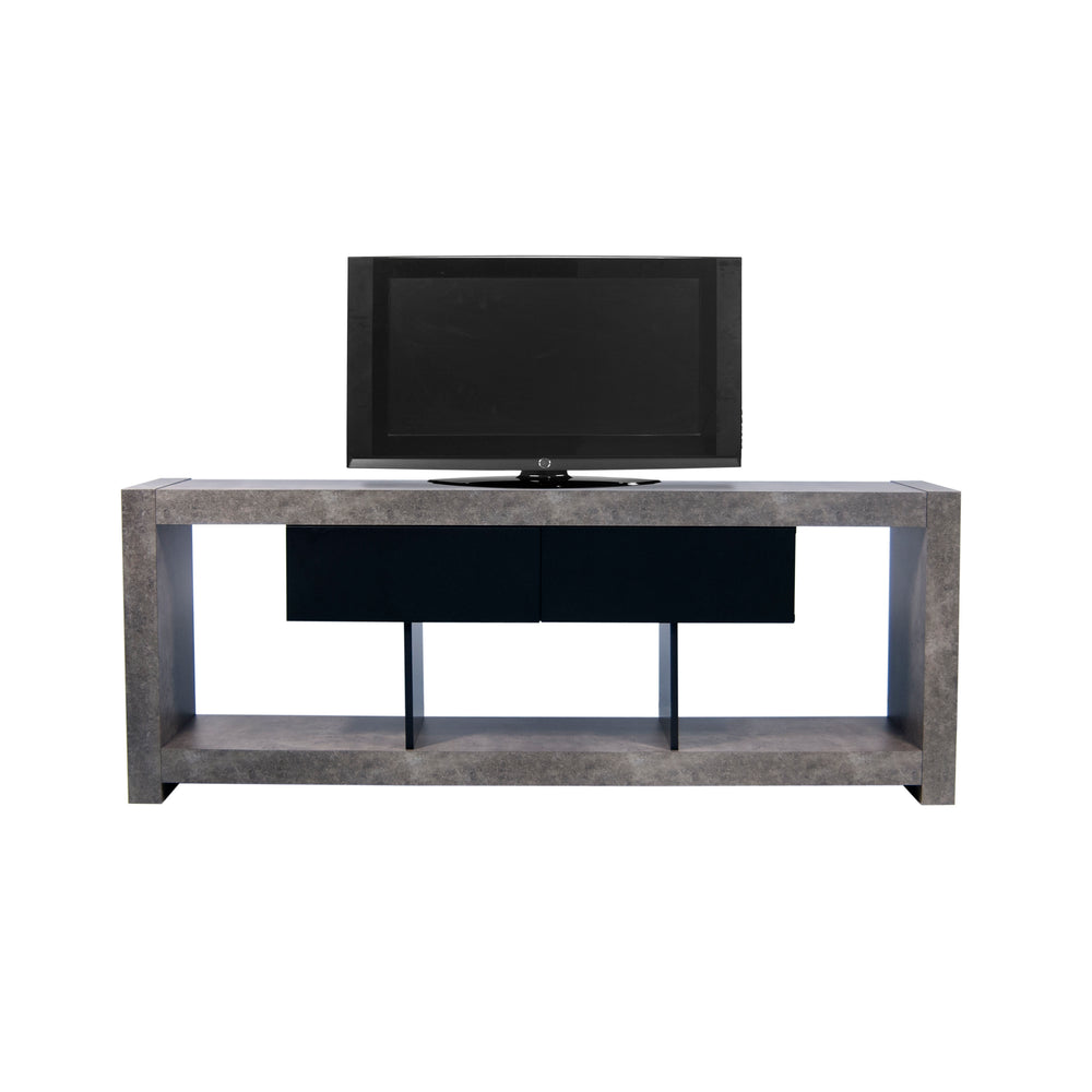 Nara Tv Bench 9500.638787 Concrete Look, Pure Black