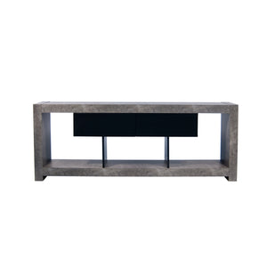 Nara Tv Bench 9500.638787 Concrete Look, Pure Black
