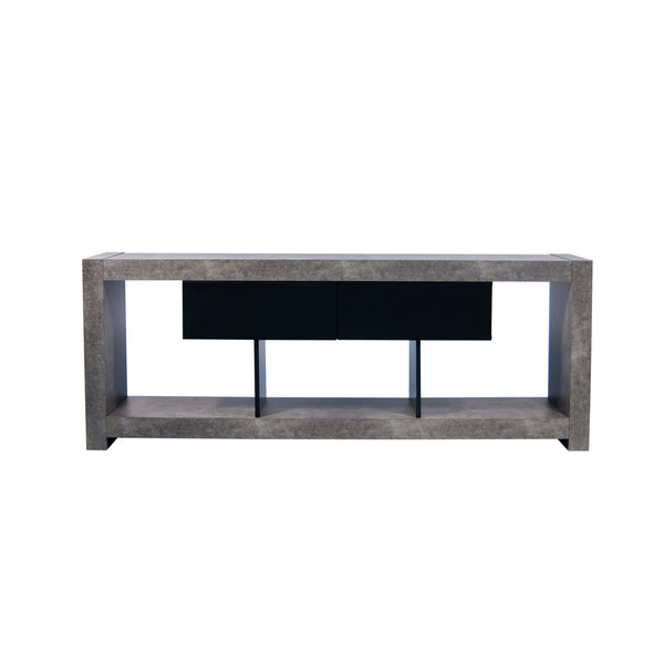 Nara Tv Bench 9500.638787 Concrete Look, Pure Black