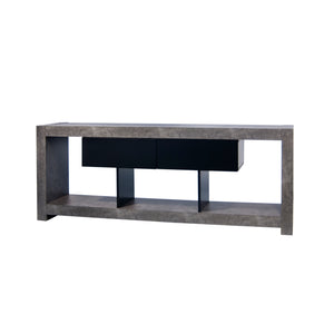 Nara Tv Bench 9500.638787 Concrete Look, Pure Black