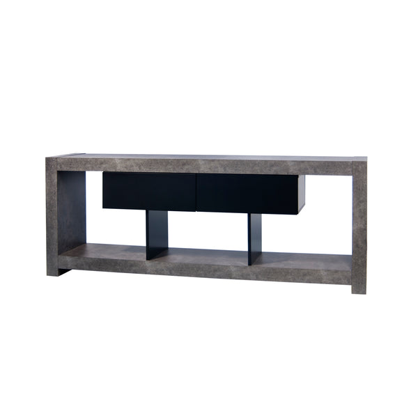 Nara Tv Bench 9500.638787 Concrete Look, Pure Black
