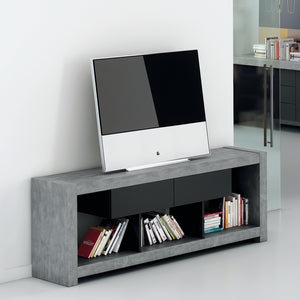 Nara Tv Bench 9500.638787 Concrete Look, Pure Black