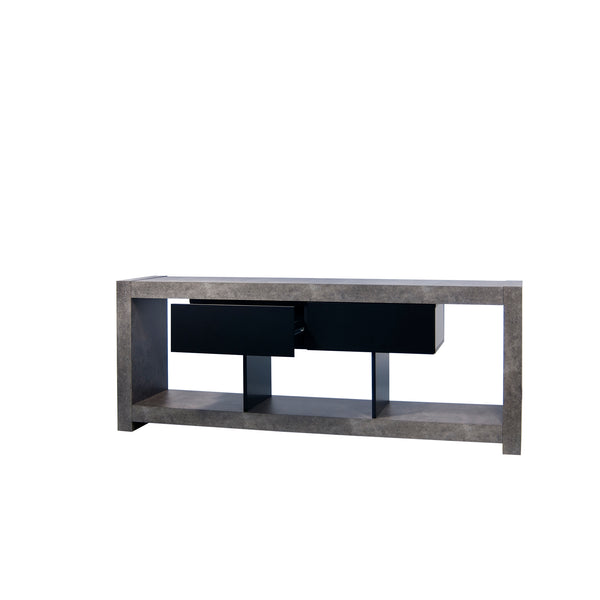 Nara Tv Bench 9500.638787 Concrete Look, Pure Black