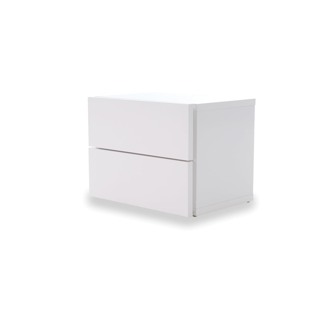Float Night Stand w/ 2 Drawers (Assembled) 9300.758768 Pure White