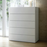 Float Chest Of 5 Drawers (Assembled) 9300.759086 Pure White