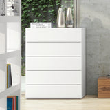 Float Chest Of 5 Drawers (Assembled) 9300.759086 Pure White