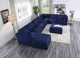 Crosby Contemporary Ottoman Blue Fabric (Nappa G08 Blue) 56037-ACME