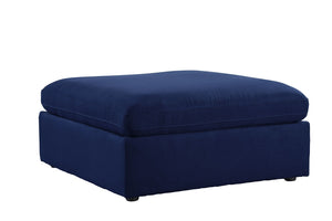 Crosby Contemporary Ottoman Blue Fabric (Nappa G08 Blue) 56037-ACME