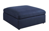 Crosby Contemporary Ottoman Blue Fabric (Nappa G08 Blue) 56037-ACME