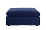 Crosby Contemporary Ottoman Blue Fabric (Nappa G08 Blue) 56037-ACME