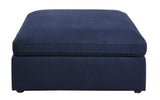 Crosby Contemporary Ottoman Blue Fabric (Nappa G08 Blue) 56037-ACME