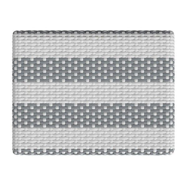 Butler Specialty Robias Rectangular Rattan 30" Bar Stool XRT Gray/White Stripe/ Natural Rattan Frame Natural Rattan and Synthetic weave 5604144-BUTLER