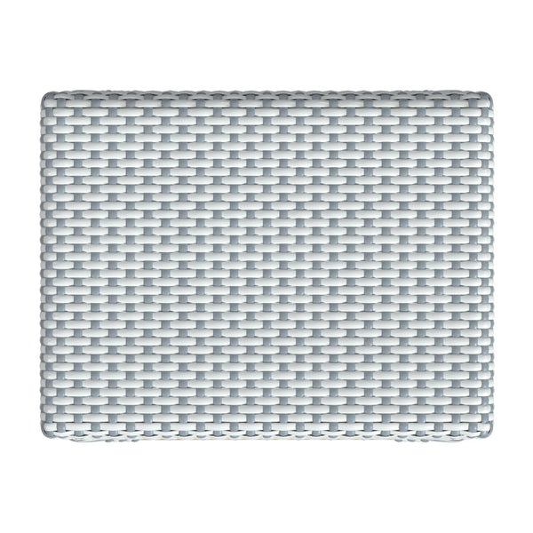 Butler Specialty Robias Rectangular Rattan 30" Bar Stool XRT White/Sky Blue Dot / Natural Rattan Frame Natural Rattan and Synthetic weave 5604194-BUTLER