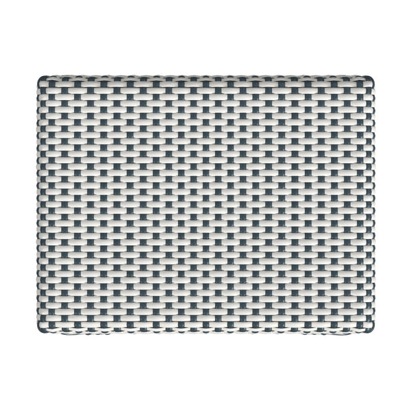 Butler Specialty Robias Rectangular Rattan 30" Bar Stool XRT White/Navy Stripe/ Natural Rattan Frame Natural Rattan and Synthetic weave 5604291-BUTLER