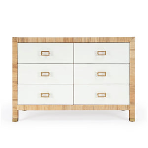 Butler Specialty Corfu 6 Drawer Natural Raffia Double Dresser 5606350