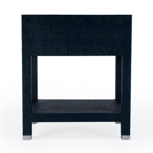 Butler Specialty Keros 1 Drawer Navy Raffia Nighstand 5611350