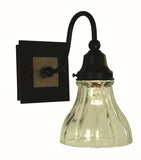 1-Light Matte Black/Brushed Nickel Accent Sconce