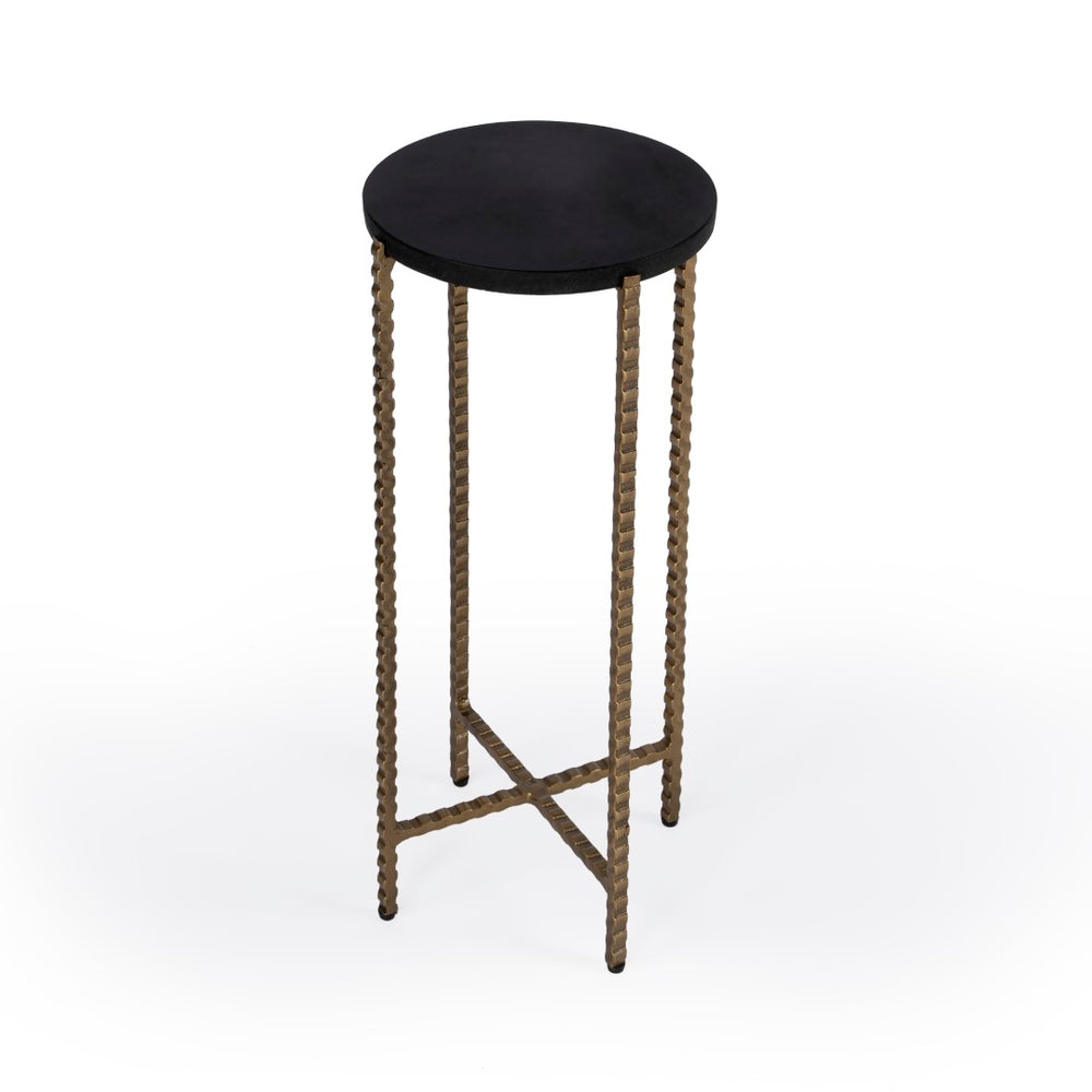 Butler Specialty Nigella Black Granite Cross Legs Side Table 5612414