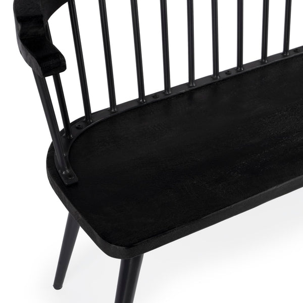 Butler Specialty Tempe Mango Wood Spindle Back  51.25"W Bench XRT Industrial Chic Mango wood and Iron. Hardware: allen key and d nut 5615295-BUTLER