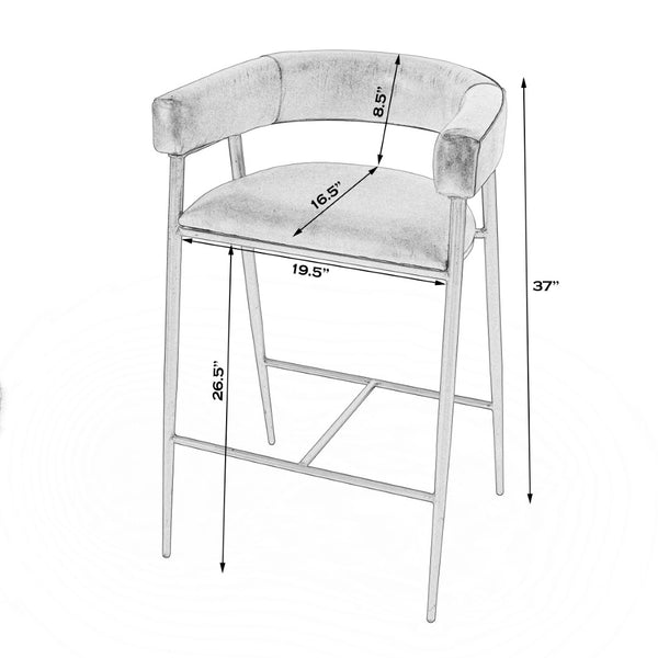 Butler Specialty Dallas Brown Leather and Iron cushioned Bar Stool 5618344