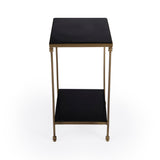 Butler Specialty Imogen Iron and Black Granite Side Table 5619414