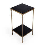 Butler Specialty Imogen Iron and Black Granite Side Table 5619414