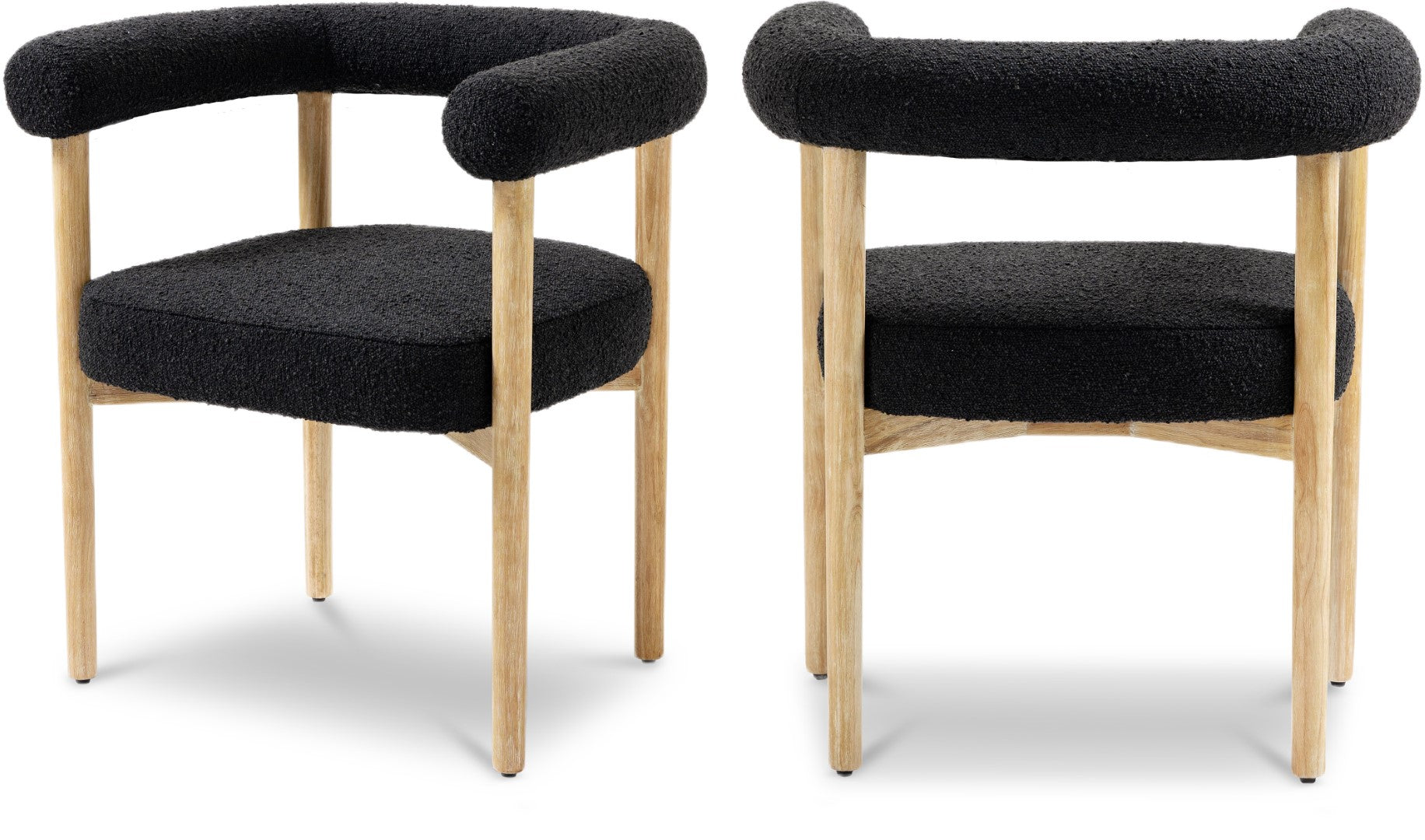 Meridian Furniture Hyatt Boucle Fabric Dining Chair - Thumbnail 2