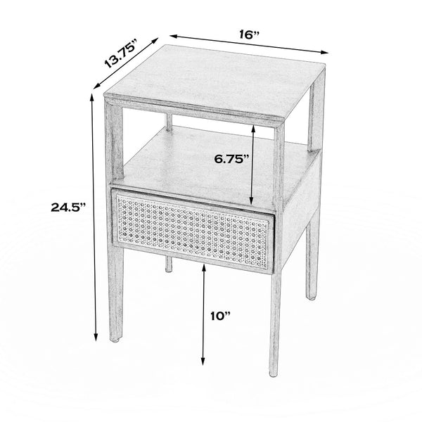 Butler Specialty Vardo 1 Drawer Cane Nightstand 5624140